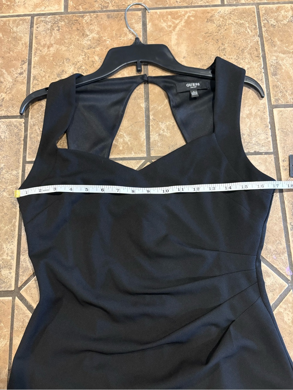 GUESS Black Sleeveless Mini Dress with V-Notch Back WOMENS size 8 NWT - Picture 12 of 15